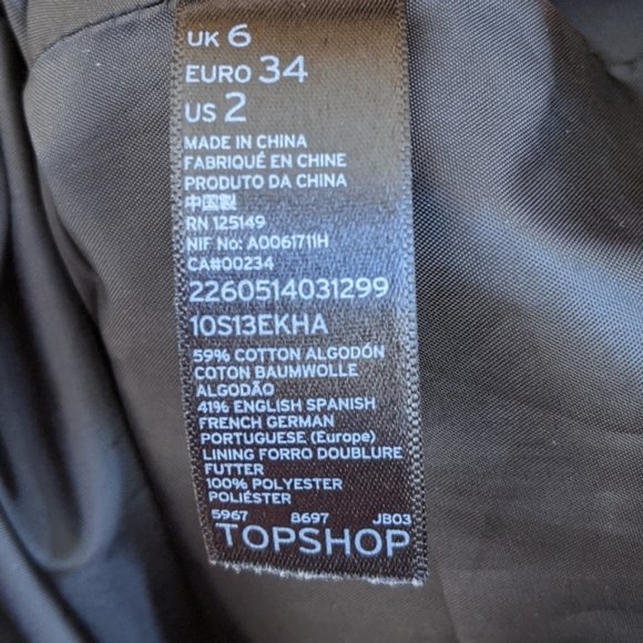 Topshop Jacquard Camoflage A-Line Dress - 2 - Picture 8 of 8